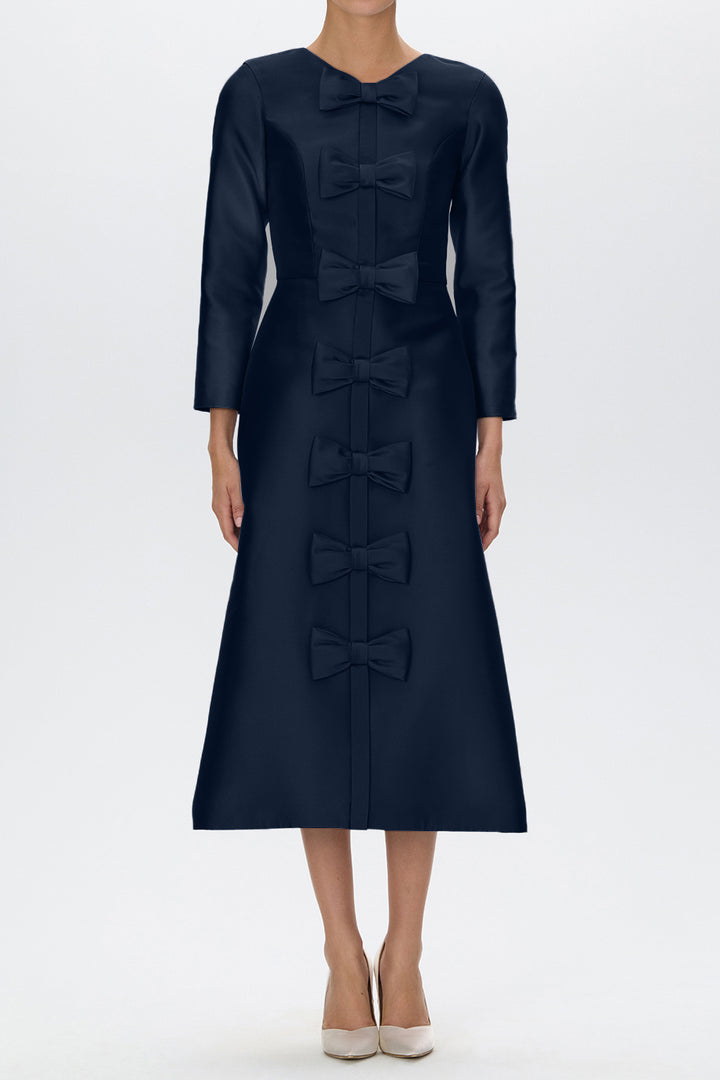 Valentina Silk and Wool Midi Dress