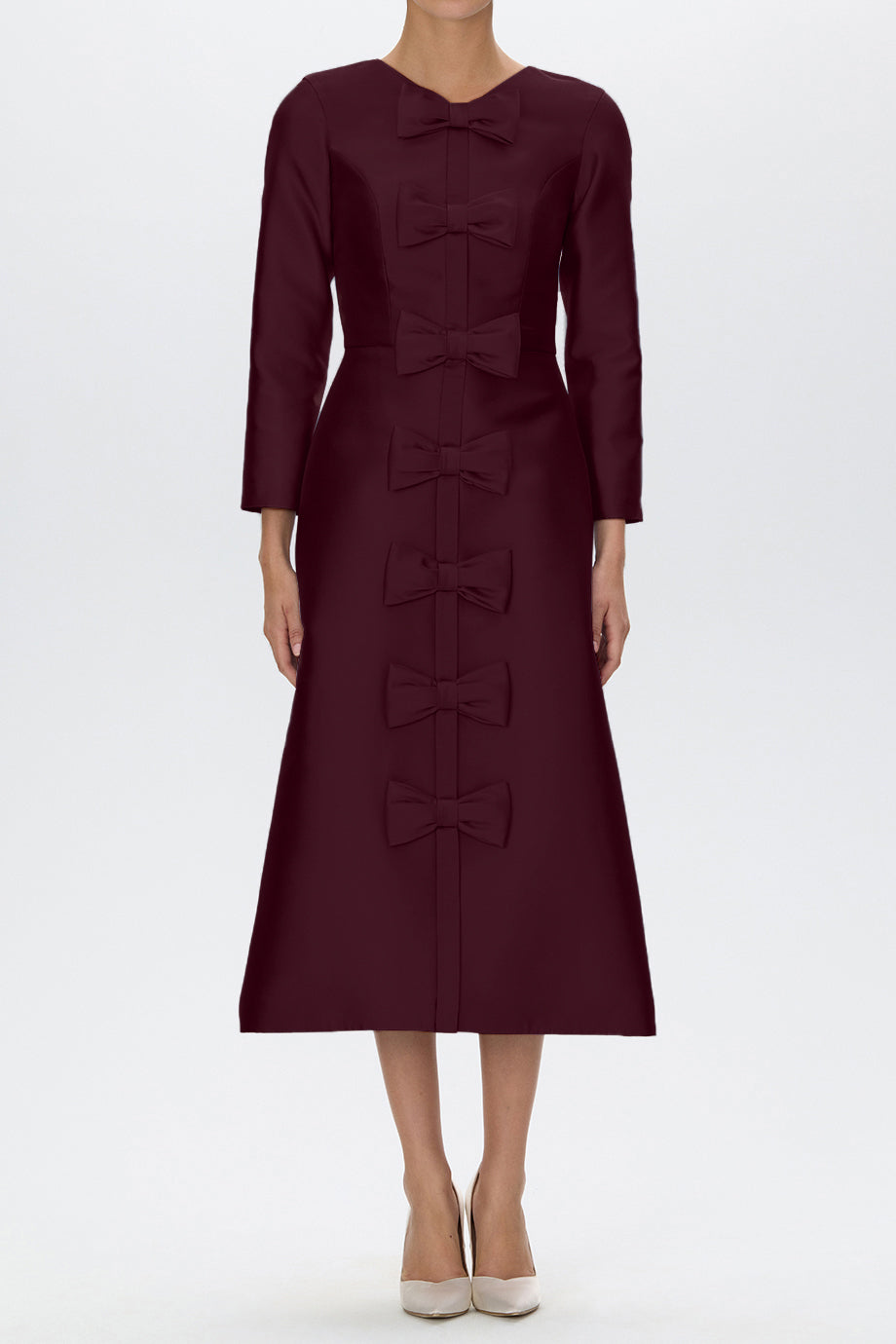 Valentina Silk and Wool Midi Dress