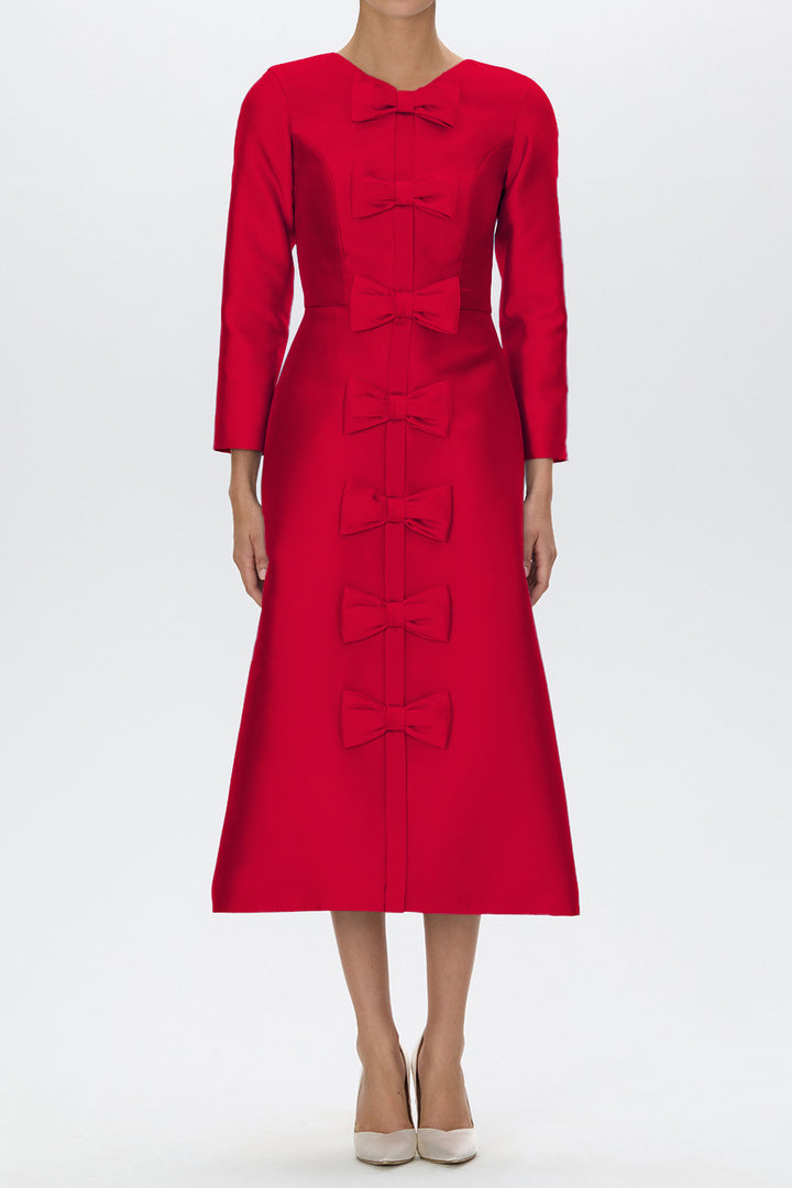 Valentina Silk and Wool Midi Dress