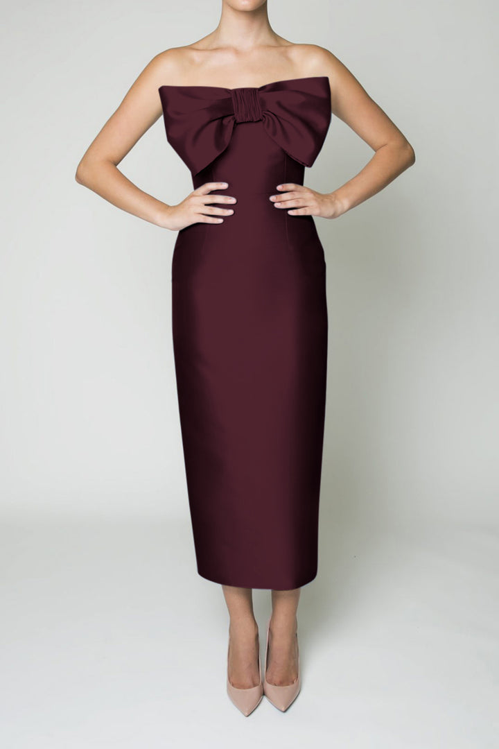 Bettina Silk and Wool Midi Dress