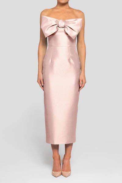Bettina Silk and Wool Midi Dress