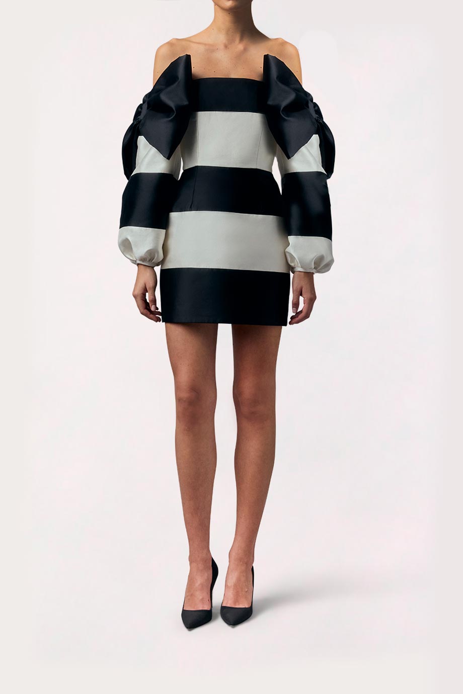 off shoulder wool dress Eve Off The Shoulder Silk and Wool Mini Dress