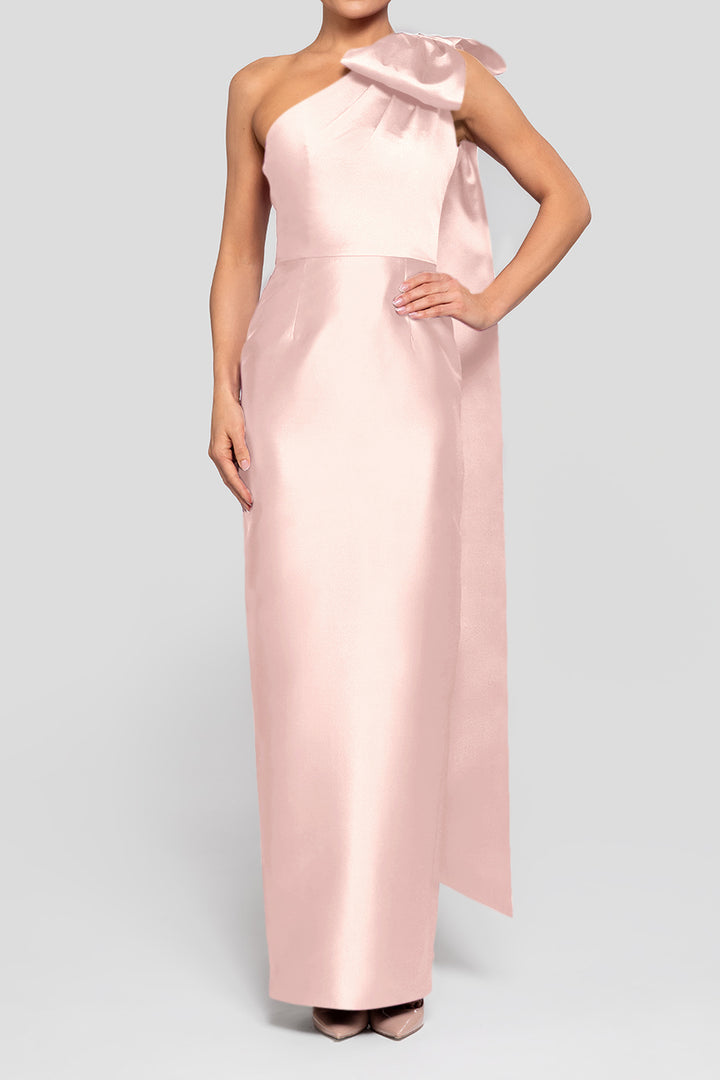 Gabriella Silk and Wool Column Gown