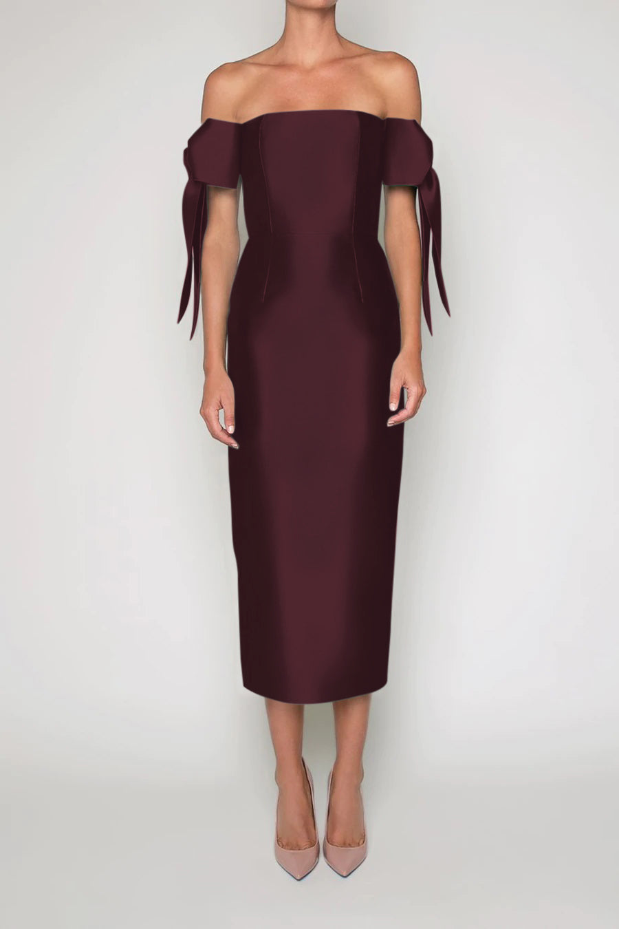 Isabella Silk and Wool Midi Dress