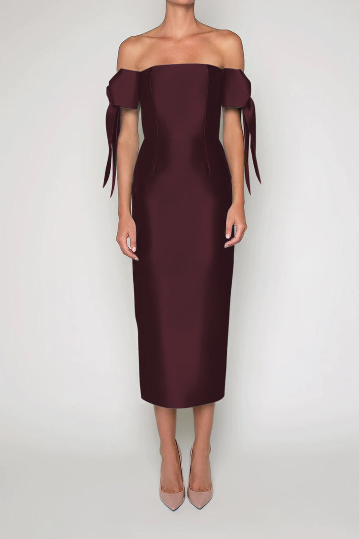 Isabella Silk and Wool Midi Dress