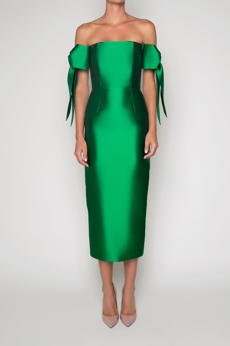 Isabella Silk and Wool Midi Dress