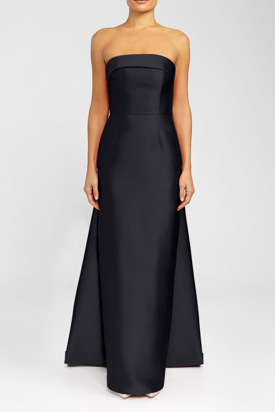 Kelly Silk and Wool Column Gown with Detachable Cape – ALEXIA MARÍA