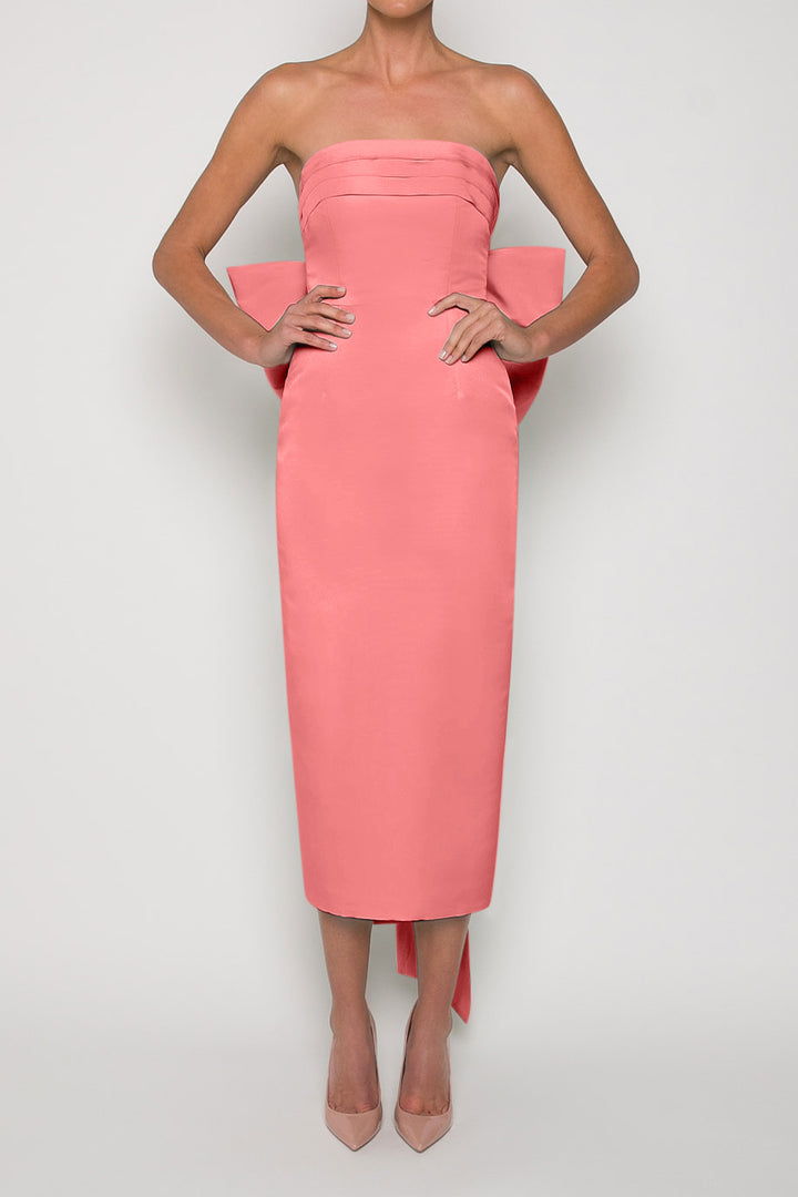 Margaret Silk Faille Midi Dress