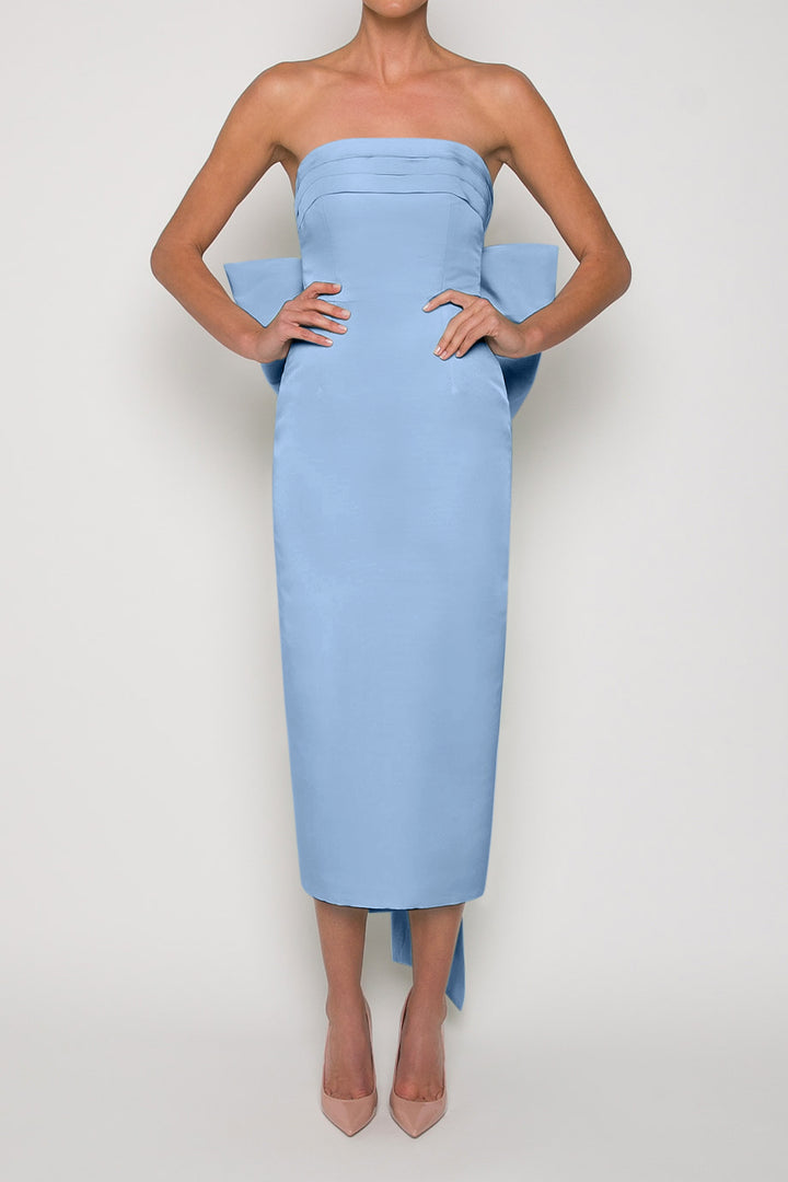 Margaret Silk Faille Midi Dress