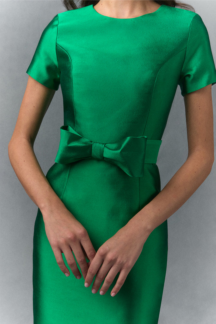 Bella Silk and Wool Column Gown