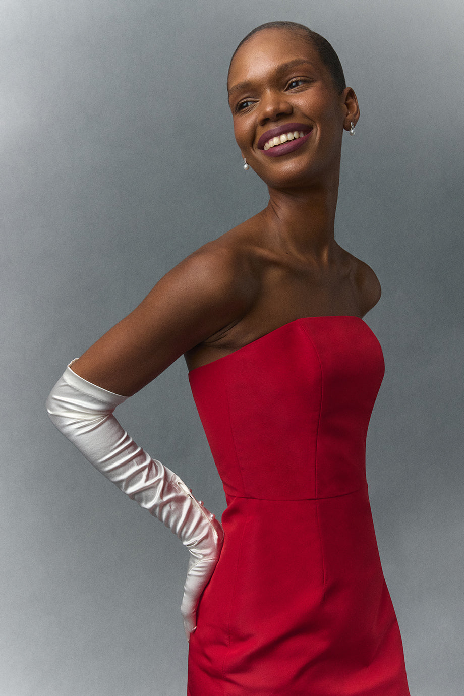 Elizabeth Silk Faille Strapless Column Gown