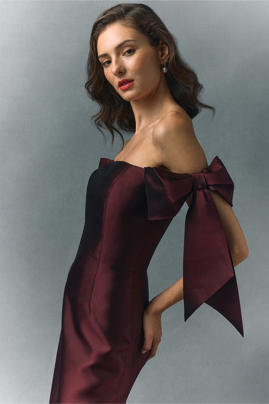 Isabella Silk and Wool Midi Dress