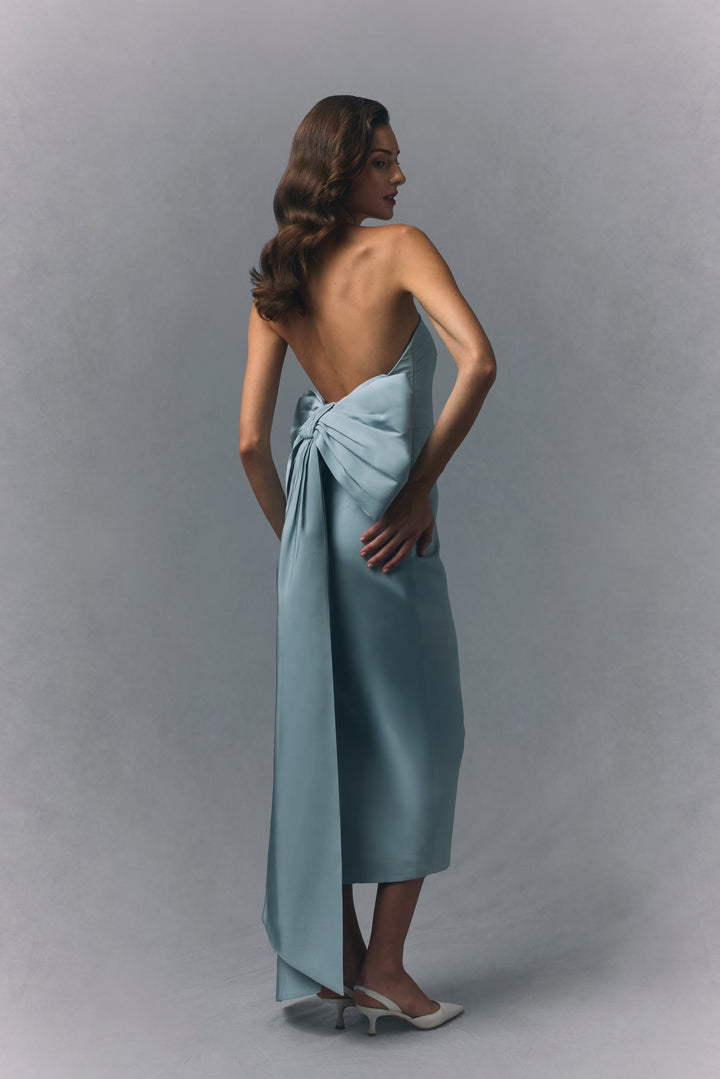 Margaret Silk Faille Midi Dress