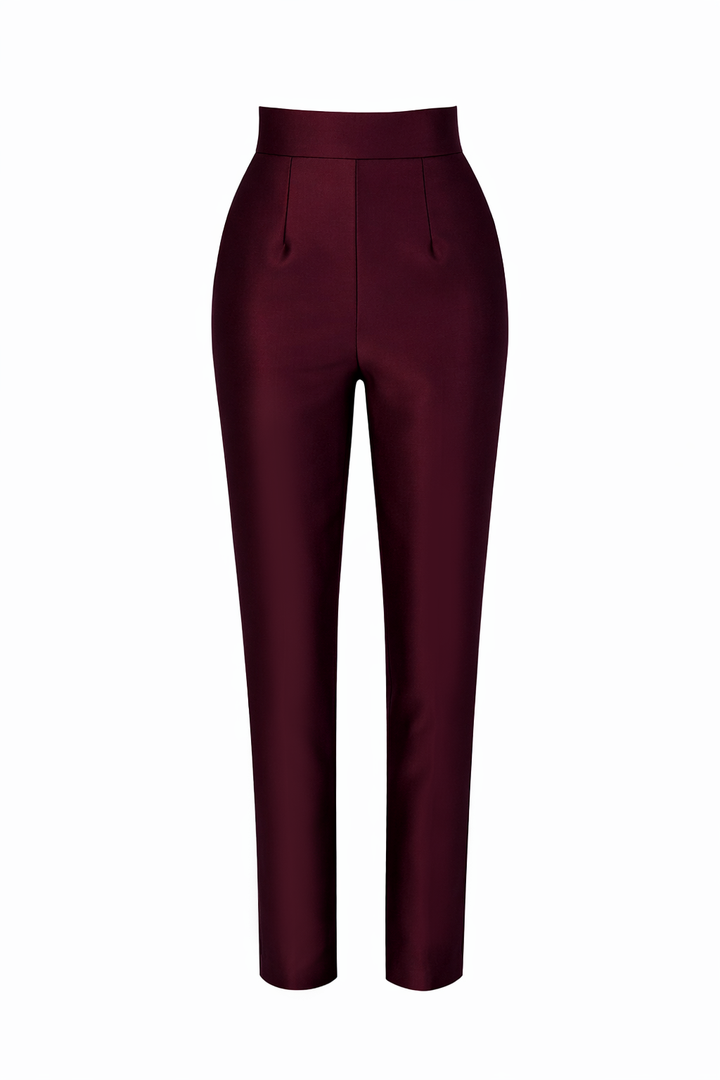 Silk and Wool Cigarette Pants