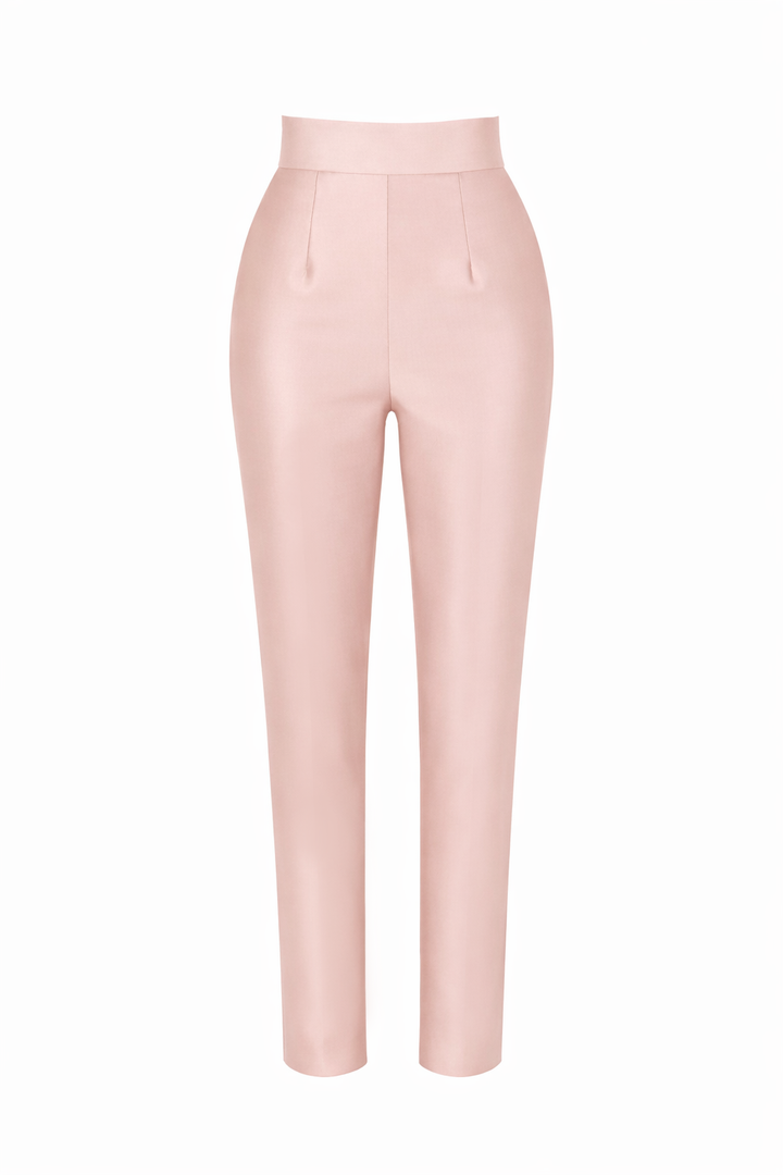 Silk and Wool Cigarette Pants