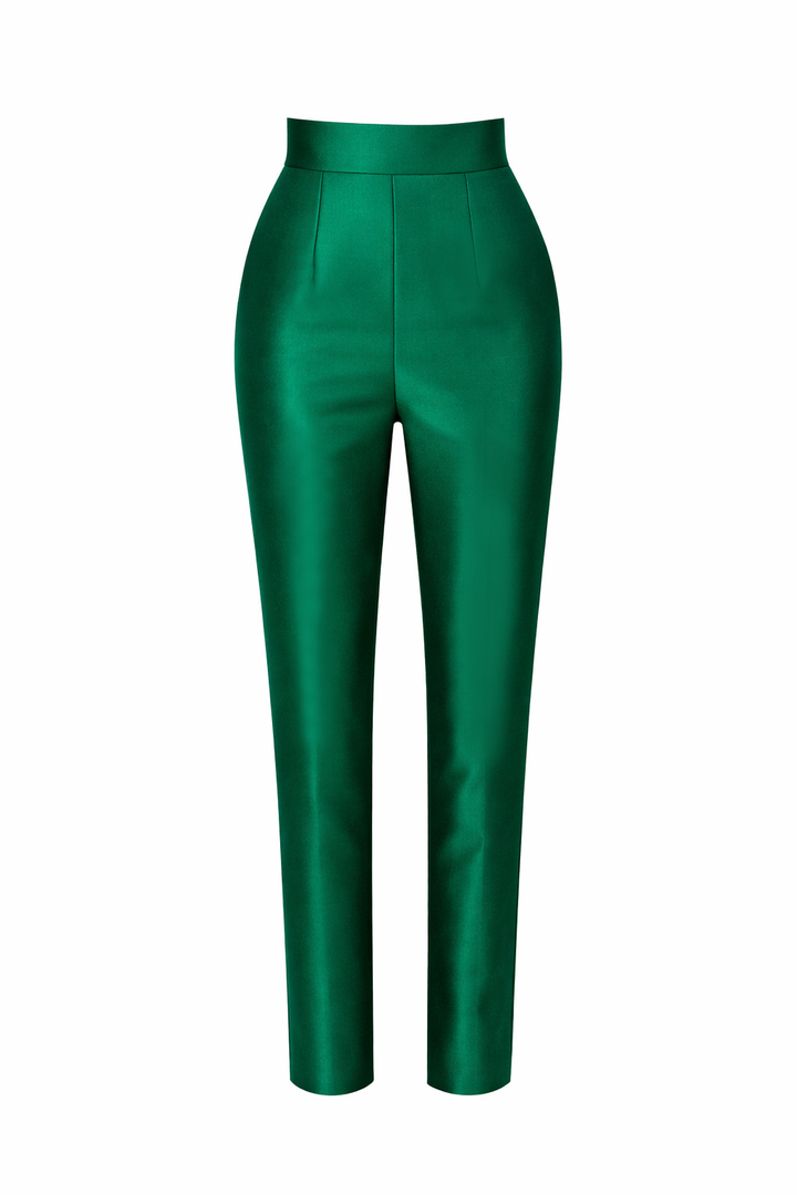 Silk and Wool Cigarette Pants