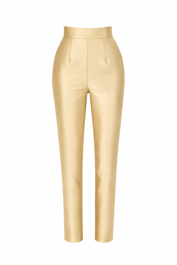 Silk and Wool Cigarette Pants