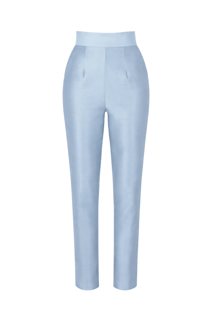 Silk and Wool Cigarette Pants