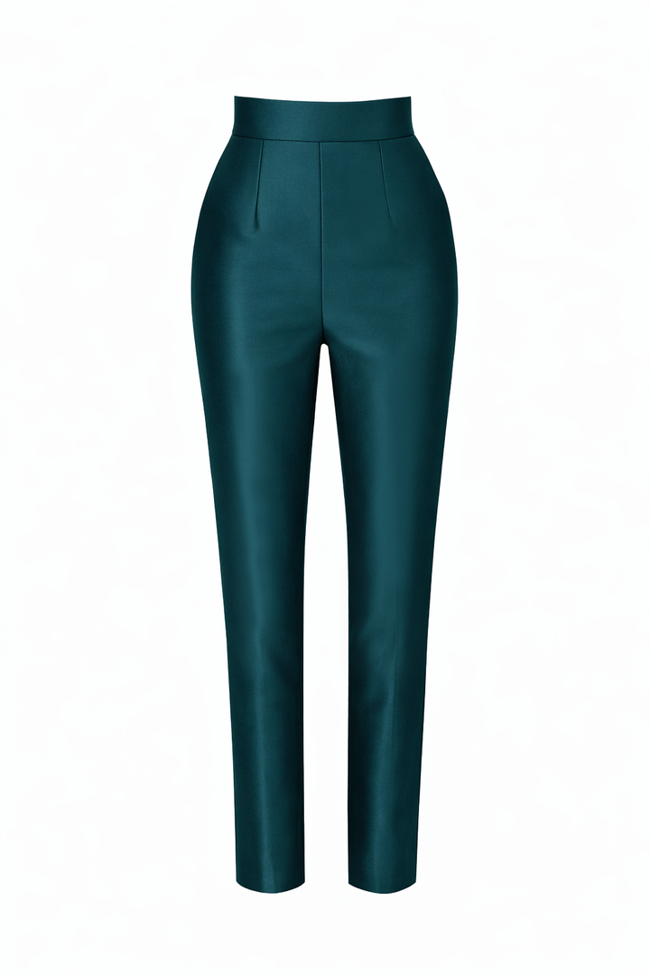 Silk and Wool Cigarette Pants