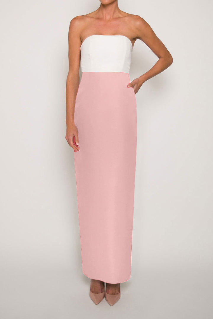 Silk Faille Column Skirt