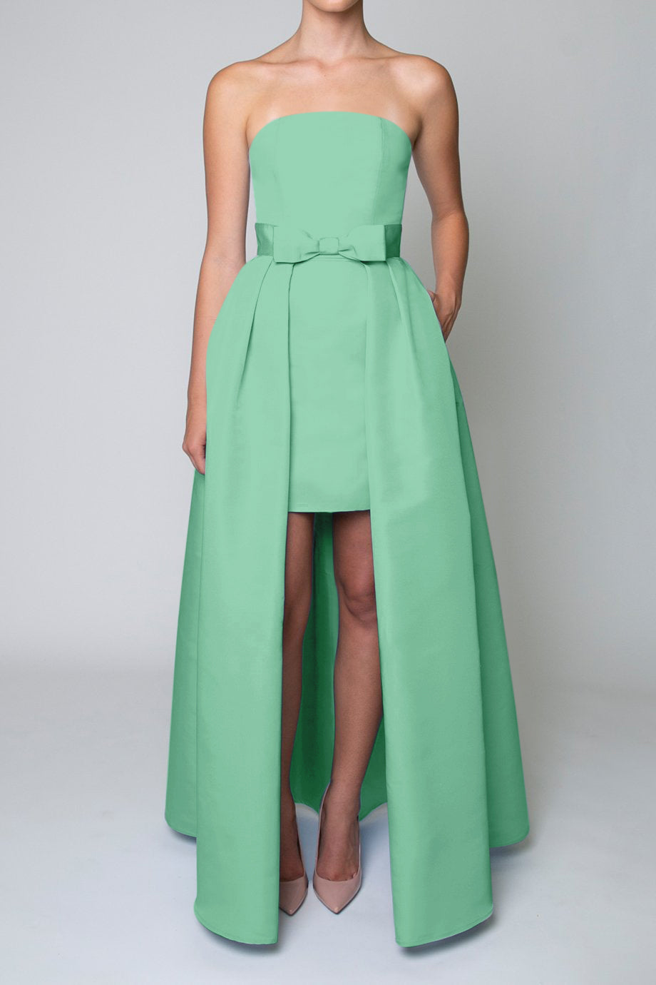 Strapless Silk Faille Mini Dress main image 1