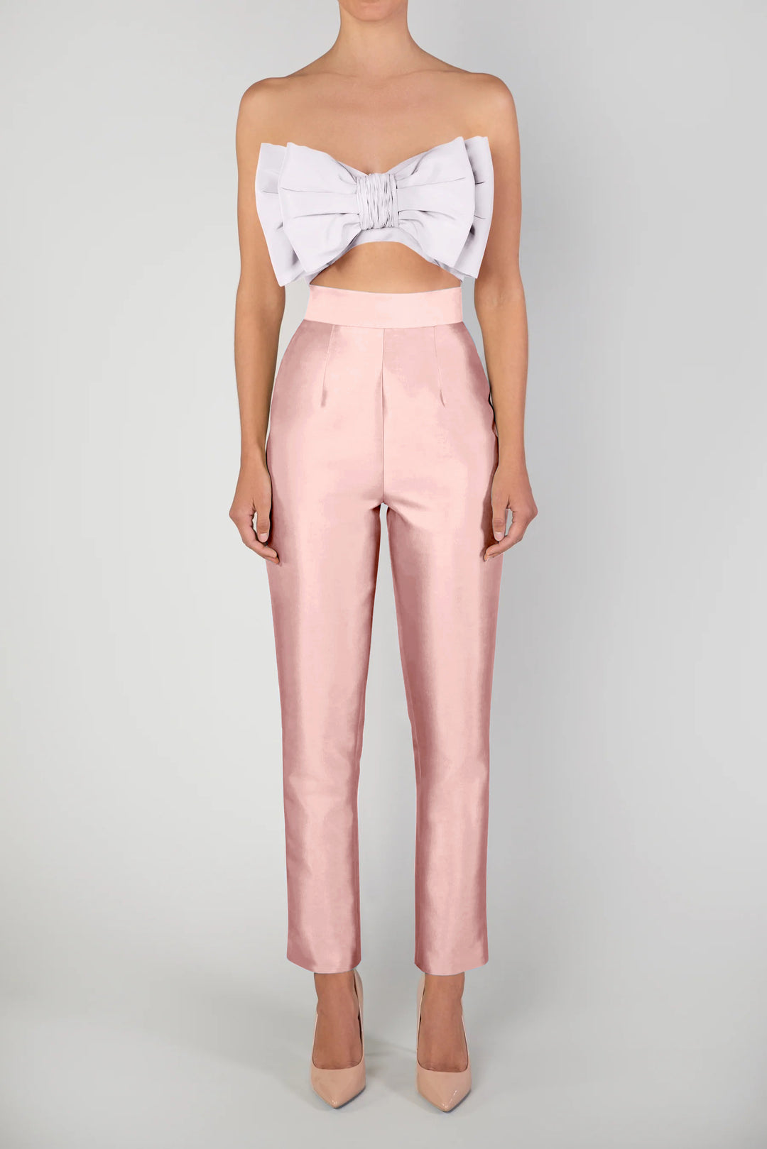 Silk and Wool Cigarette Pants