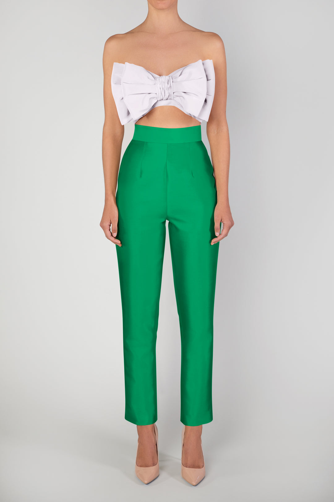 Silk and Wool Cigarette Pants