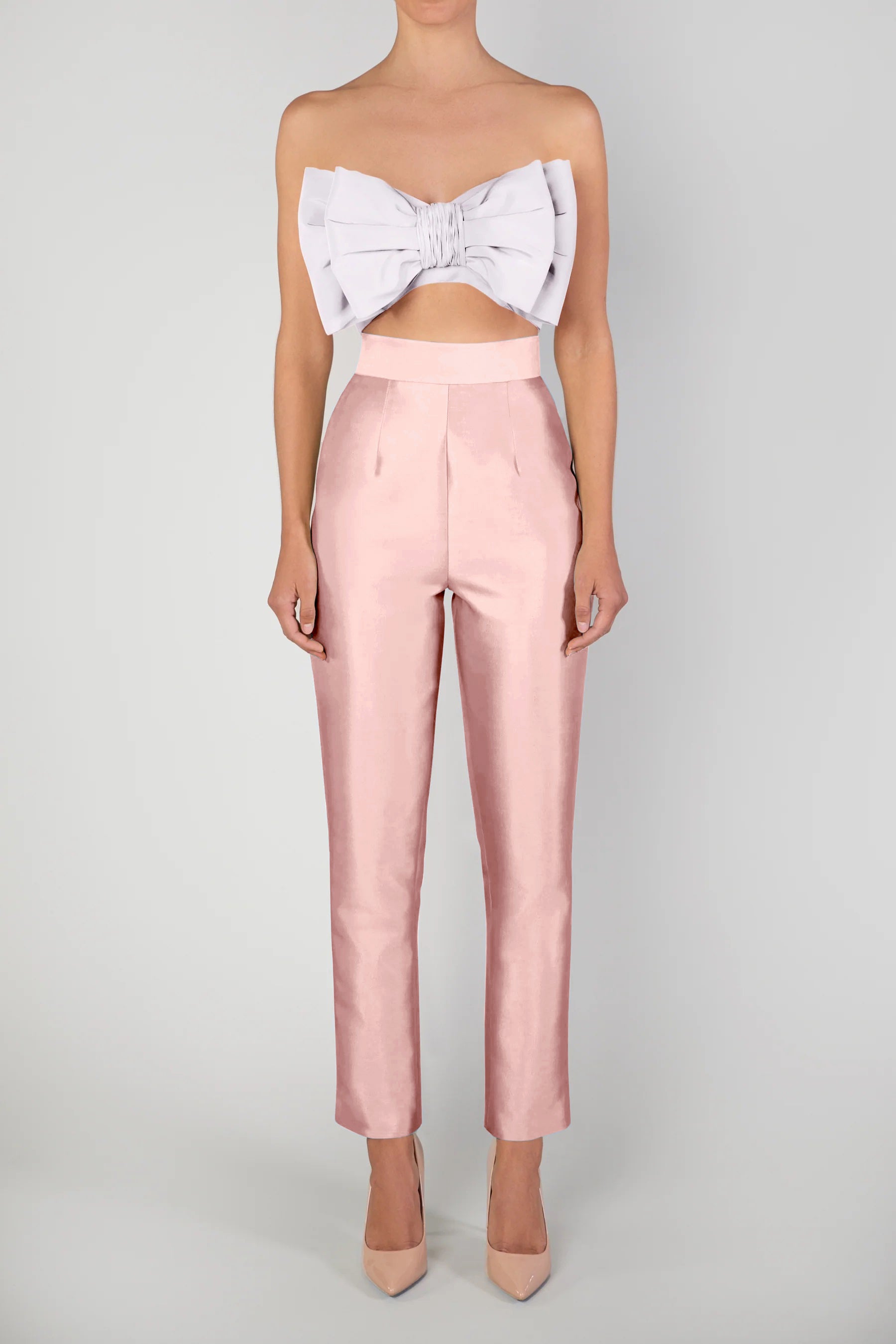 Light order pink cigarette pants