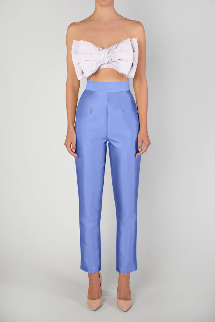 Silk and Wool Cigarette Pants