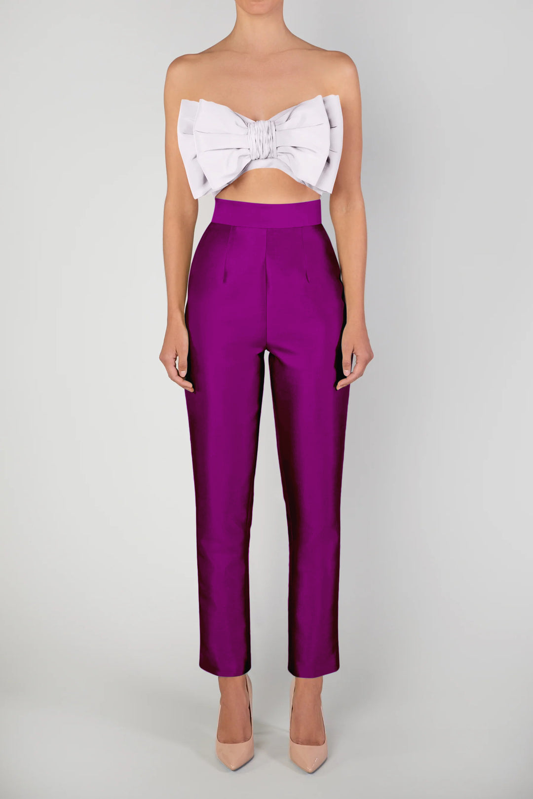 Silk and Wool Cigarette Pants