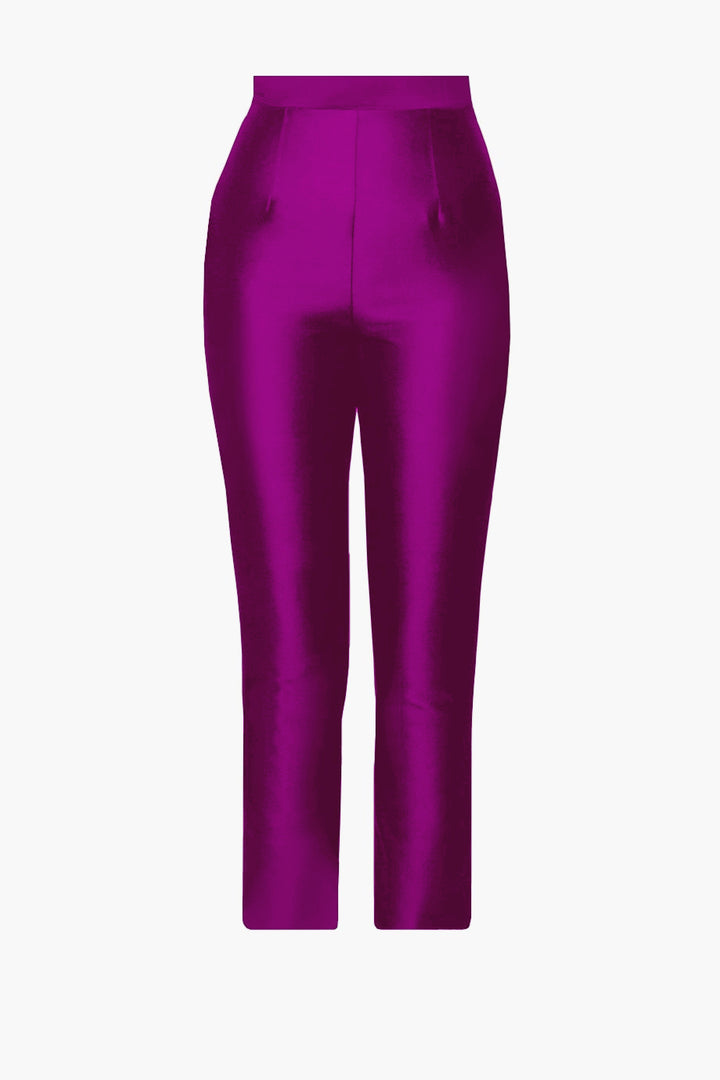 Silk and Wool Cigarette Pants