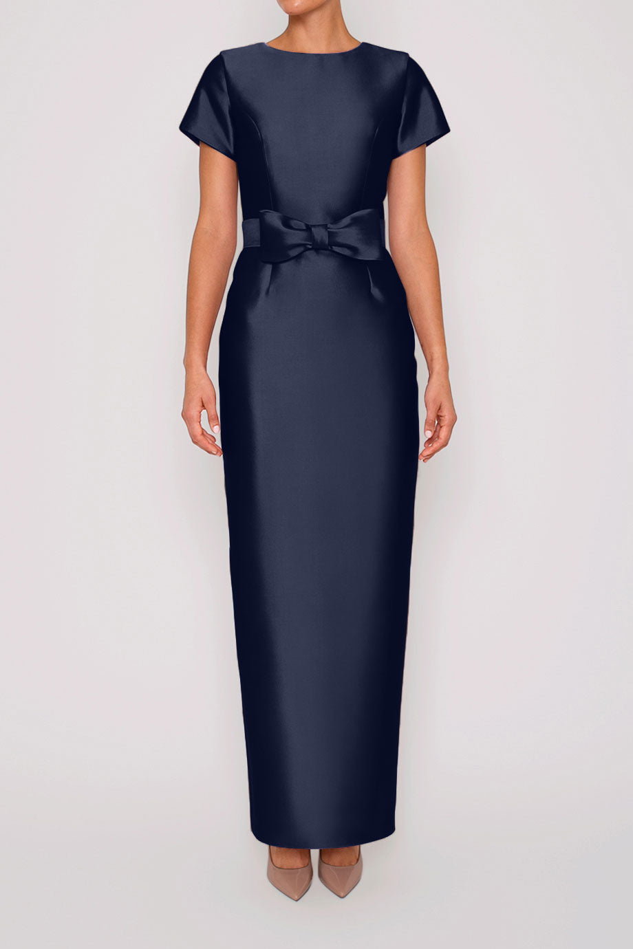 Bella Silk and Wool Column Gown