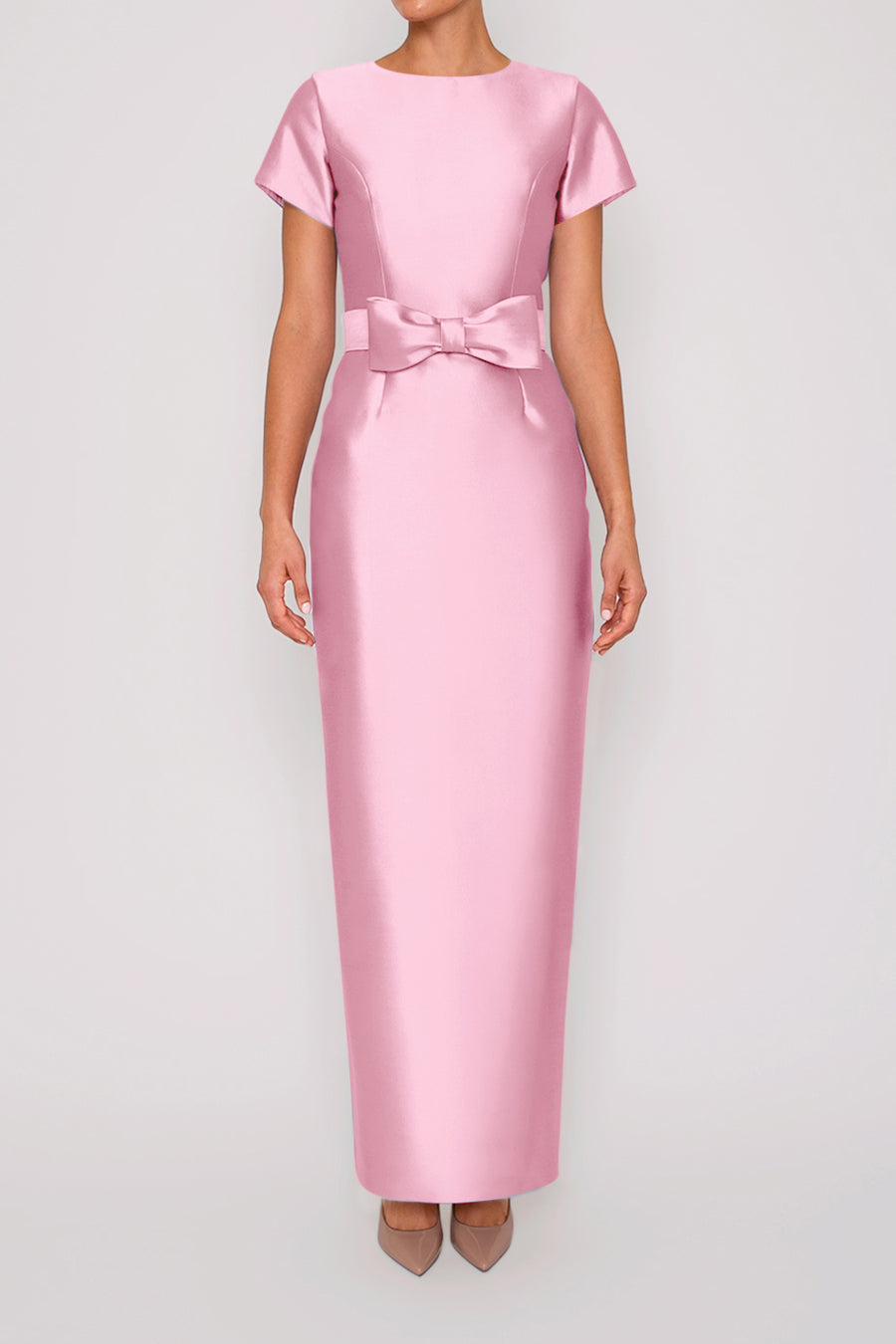 Bella Silk and Wool Column Gown