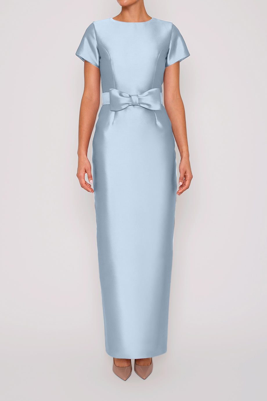 Bella Silk and Wool Column Gown