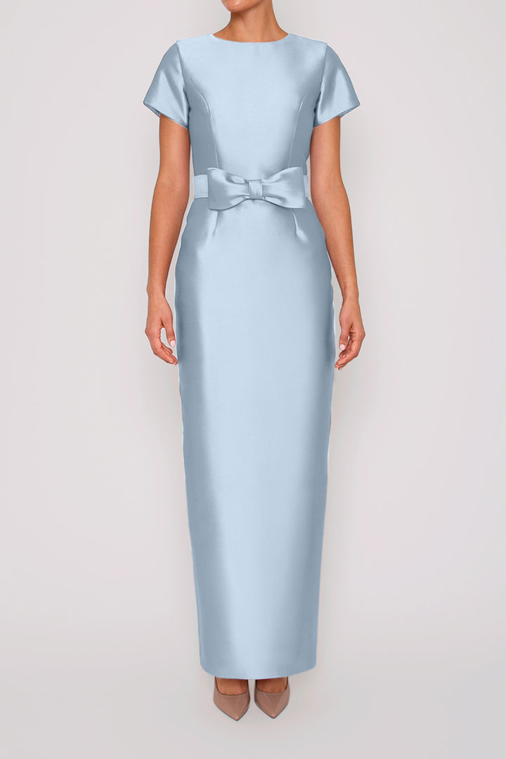 Bella Silk and Wool Column Gown