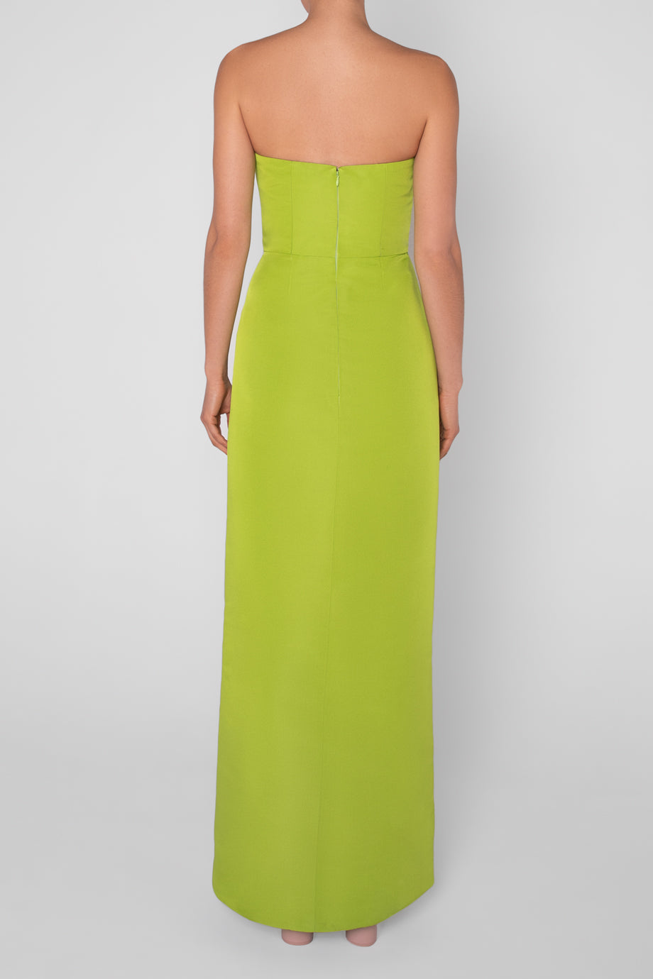 Daniela Silk Faille Wrap Column Gown