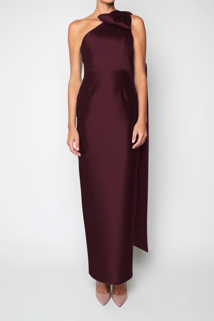 Gabriella Silk and Wool Column Gown