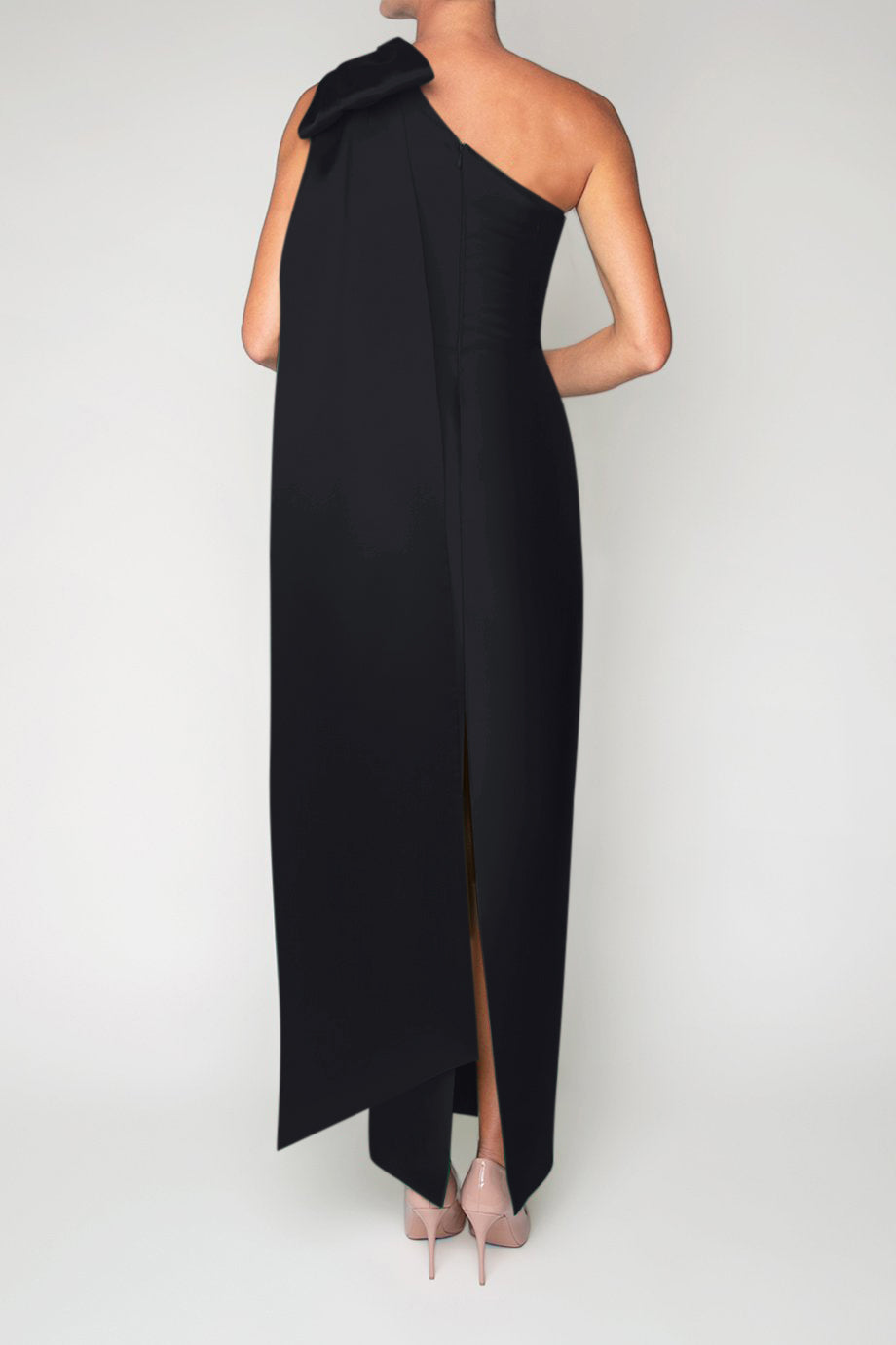 Gabriella Silk and Wool Column Gown