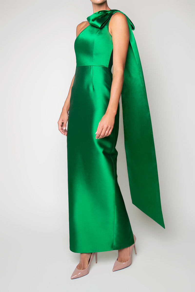 Gabriella Silk and Wool Column Gown