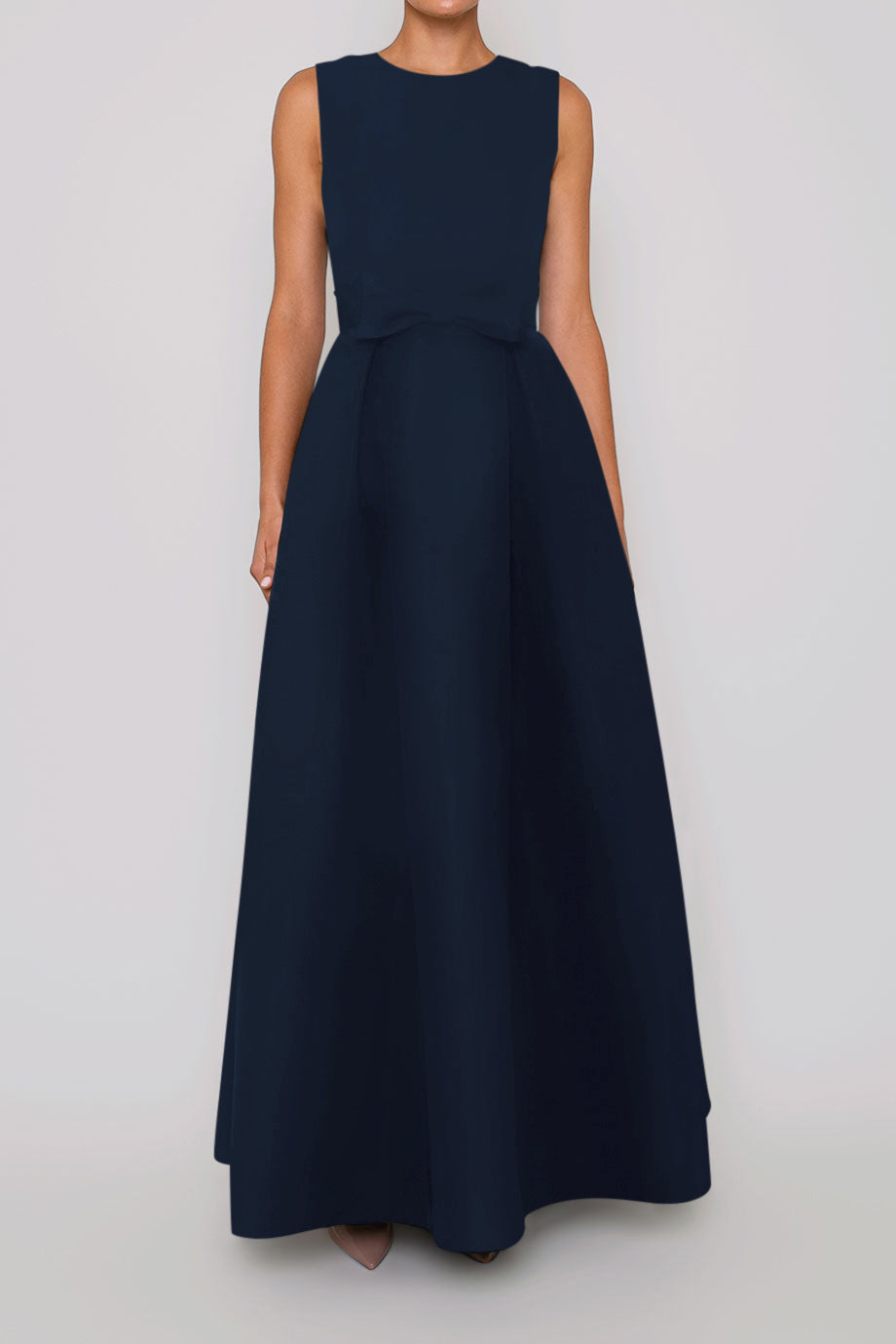 Grace Silk Faille Full Gown with Removable Bow Belt