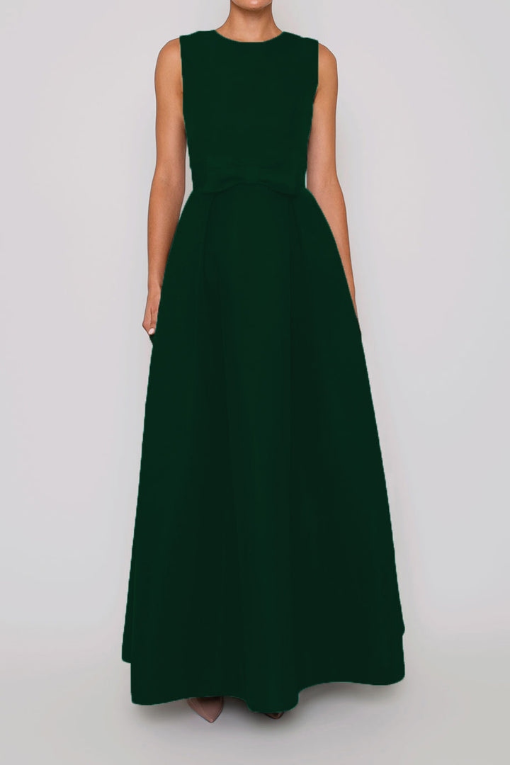 Grace Silk Faille Full Gown with Removable Bow Belt