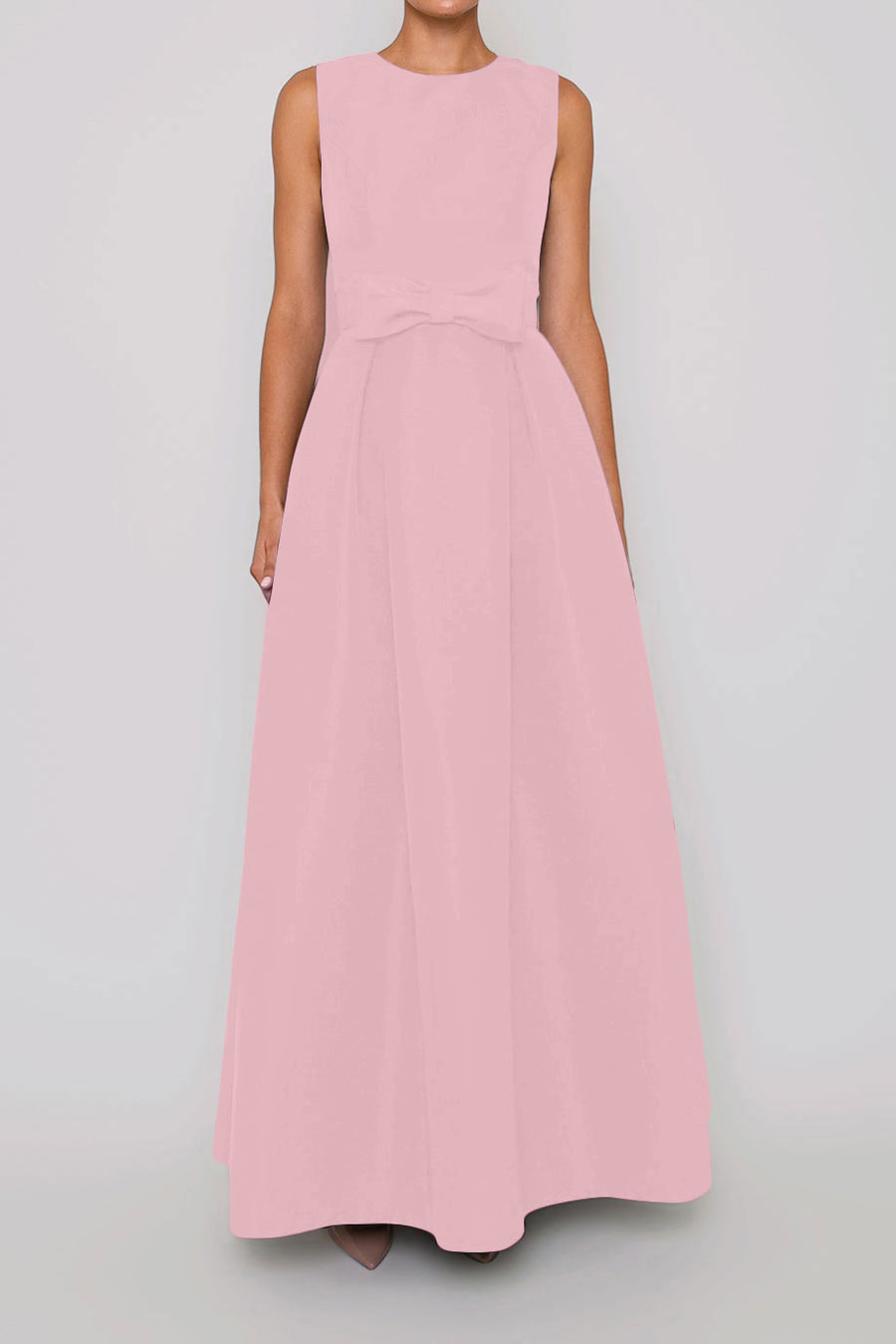 Alice Silk Faille Full Gown with Bow Belt