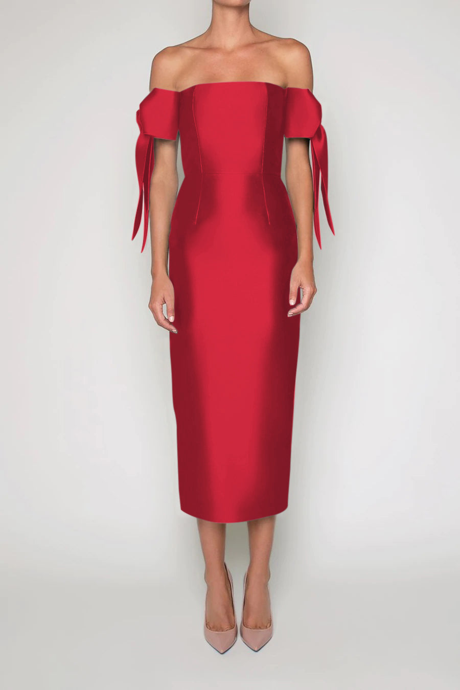 Isabella Silk and Wool Midi Dress