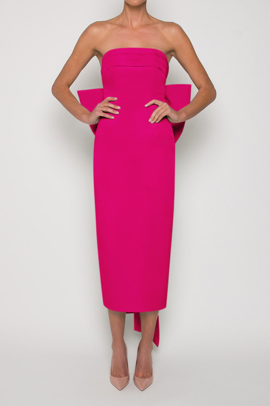 Margaret Silk Faille Midi Dress