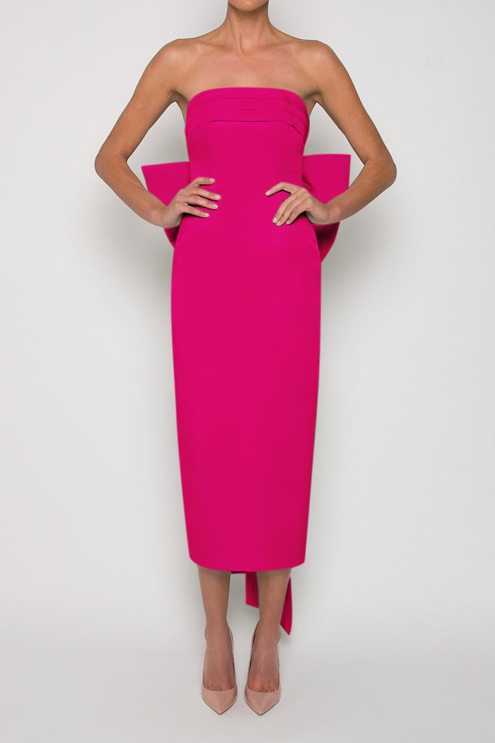 Margaret Silk Faille Midi Dress