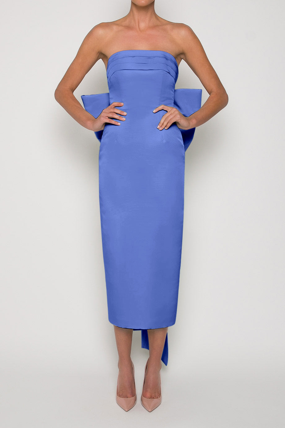 Margaret Silk Faille Midi Dress