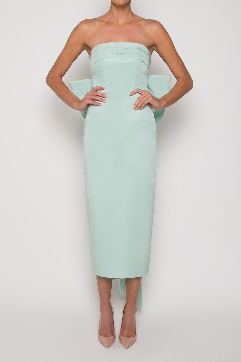 Margaret Silk Faille Midi Dress