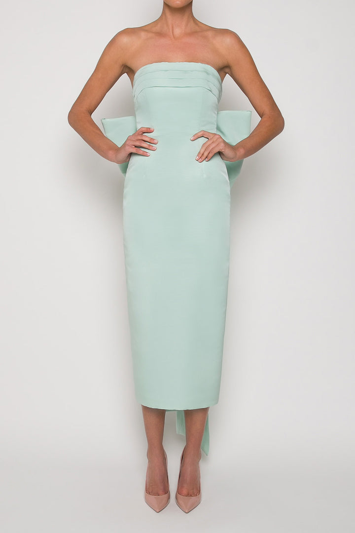 Margaret Silk Faille Midi Dress