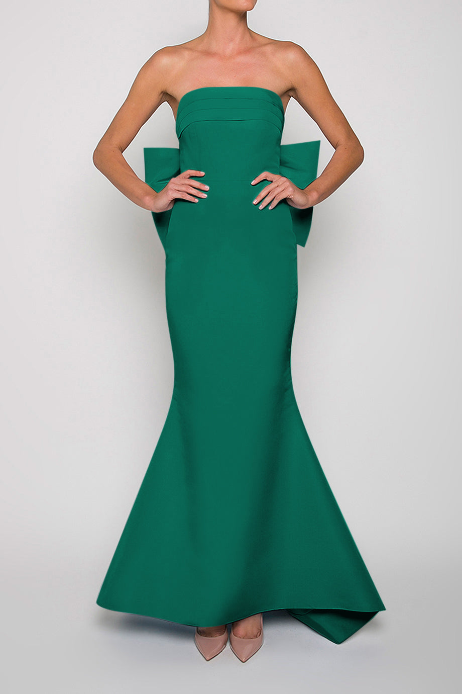 margaret bow silk dress by alexia mara Margaret Silk Faille Mermaid Gown 0 / Silk Faille Red