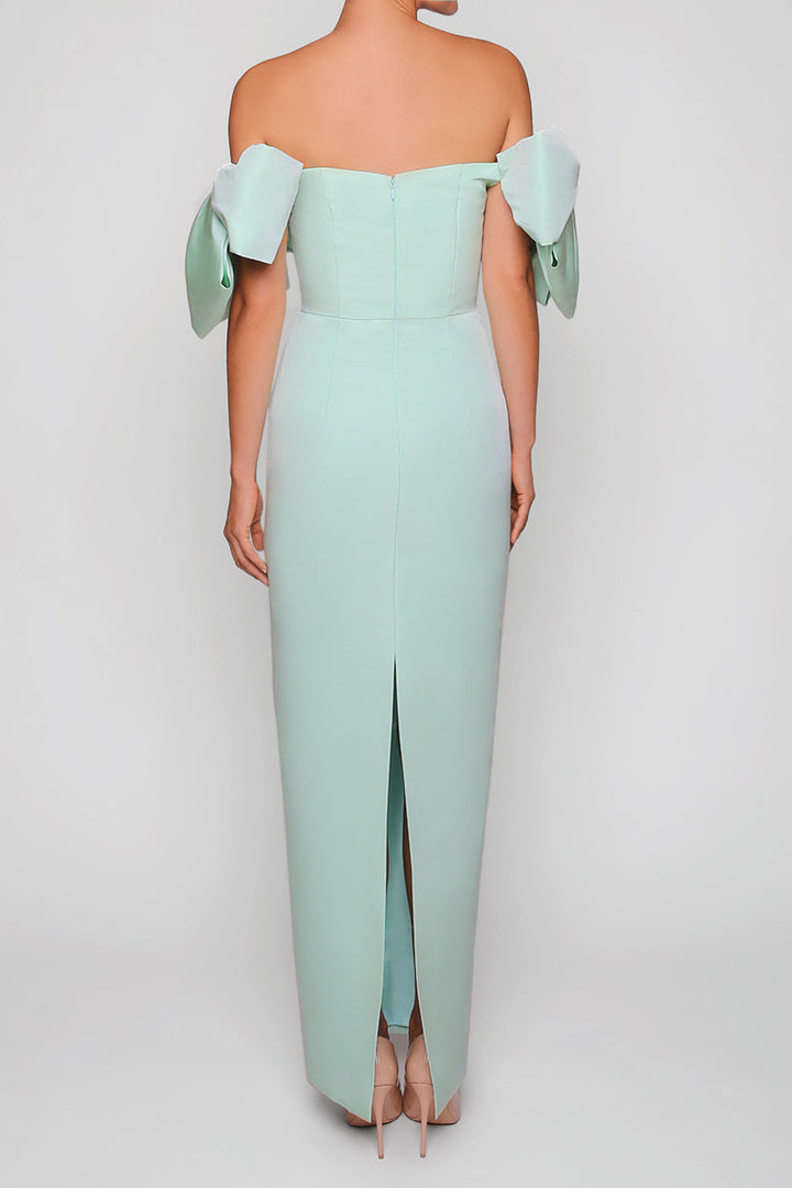 Josephine Silk Faille Column Gown